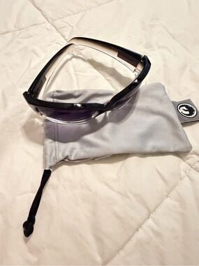 Men's Black Gradient Shield Sunglasses - Clear Inner Frame